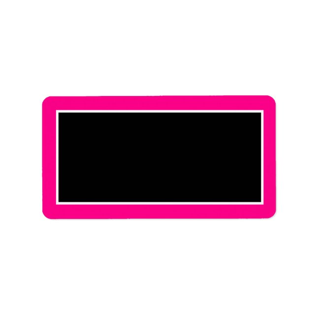 1.25"x2.75" Hot Pink Zebra Print Mailing Address Label (Front)