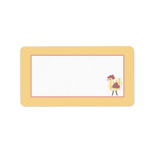 1.25"x2.75" Mailing Address Abby's Farm Chicken Label