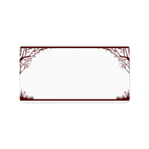 1.25"x2.75" Mailing Address Autumn Tree Label