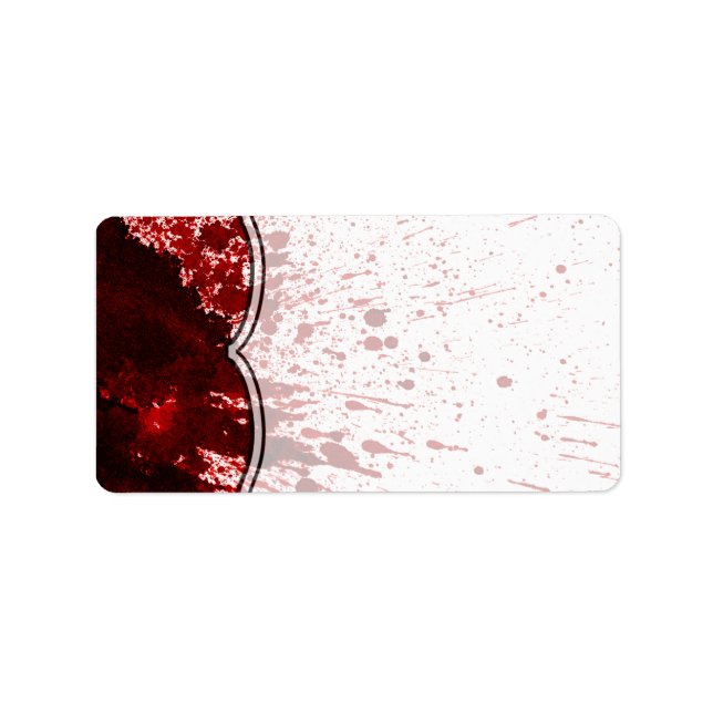 1.25"x2.75" Mailing Address Blood Splatter Vampire Label (Front)