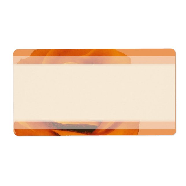 1.25"x2.75" Mailing Address Burnt Orange Rose (Front)