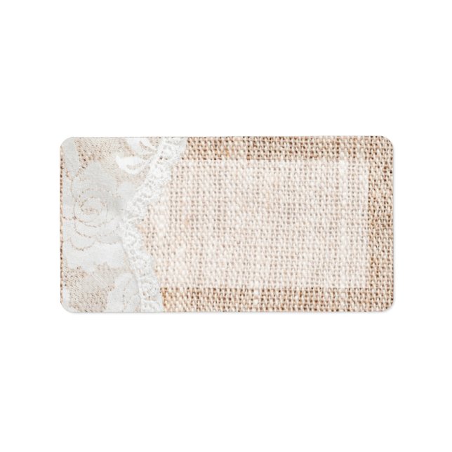 1.25"x2.75" Mailing Address Country Lace Handkerch Label (Front)