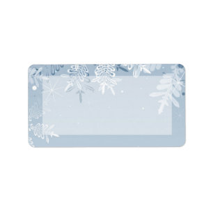 1.25"x2.75" Mailing Address Crystal Snowflakes Label