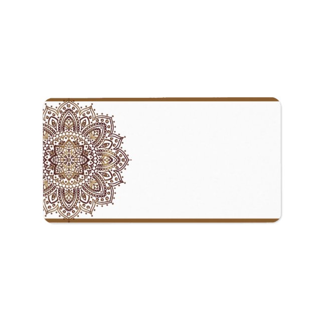 1.25" x2.75" Mailing Address Deep Moroccan Brown Label (Front)