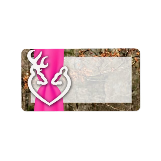 1.25"x2.75" Mailing Address Deer Couple Doe Buck Label (Front)