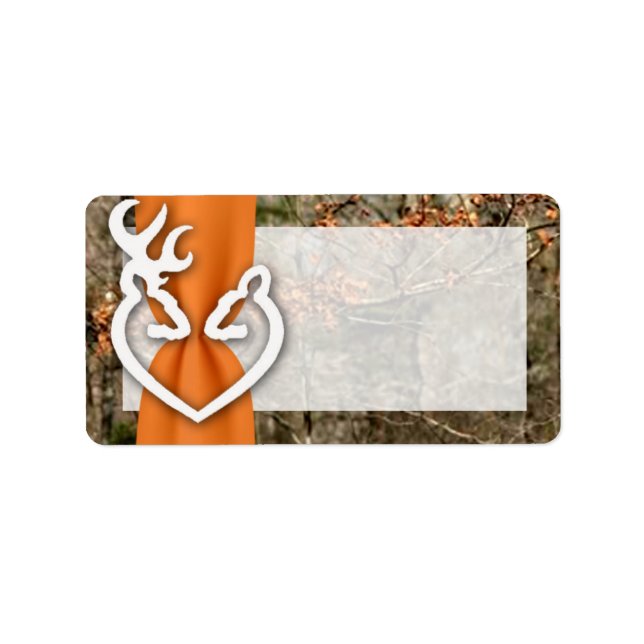 1.25"x2.75" Mailing Address Deer Couple Doe Buck Label (Front)