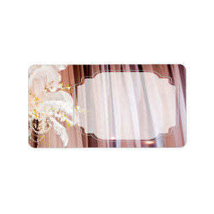 1.25"x2.75" Mailing Address Feather Centre Piece Label