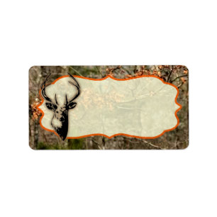 1.25"x2.75" Mailing Address Hunting Deer Buck Head Label