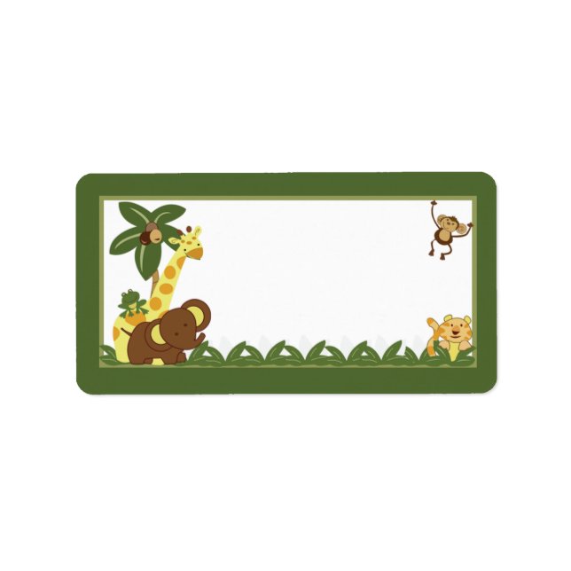 1.25"x2.75" Mailing Address Jungle Babies Label (Front)