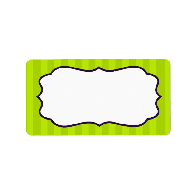 1.25"x2.75" Mailing Address Lime Green & Purple Label (Front)