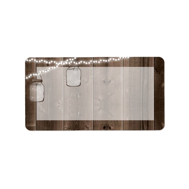 1.25"x2.75" Mailing Address Mason Jar String Light Label (Front)