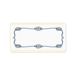 1.25"x2.75" Mailing Address Navy Nautical Knot Anc Label