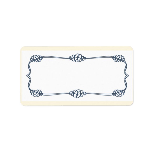 1.25"x2.75" Mailing Address Navy Nautical Knot Anc Label (Front)