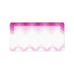 1.25"x2.75" Mailing Address Ombre Pink Chevron Label