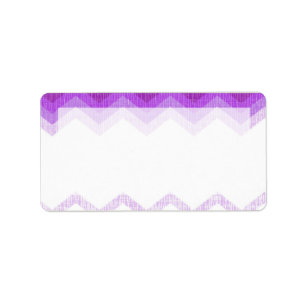 1.25"x2.75" Mailing Address Ombre Purple Chevron Label