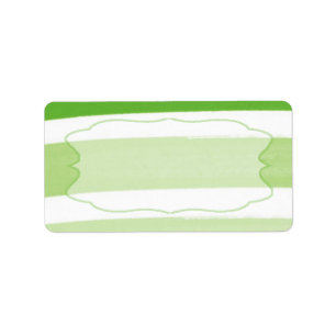 1.25"x2.75" Mailing Address Ombre Stripe Green Label