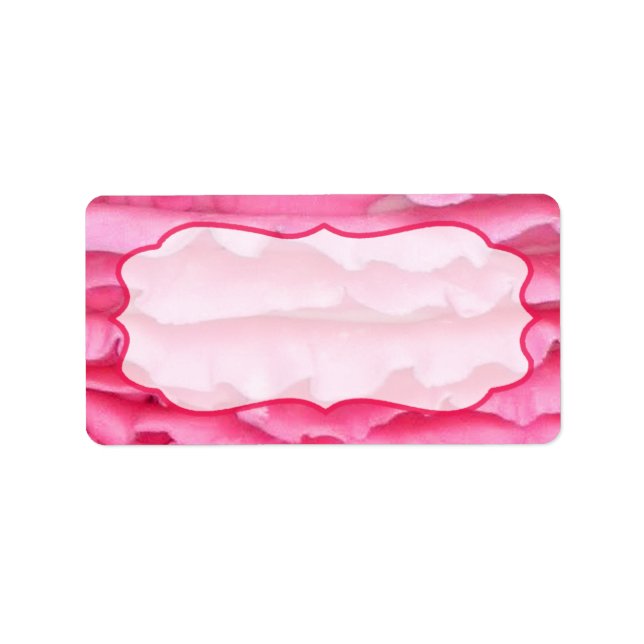 1.25"x2.75" Mailing Address Ombre Stripe Pink Fros Label (Front)