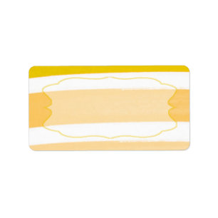 1.25"x2.75" Mailing Address Ombre Stripe Yellow Label
