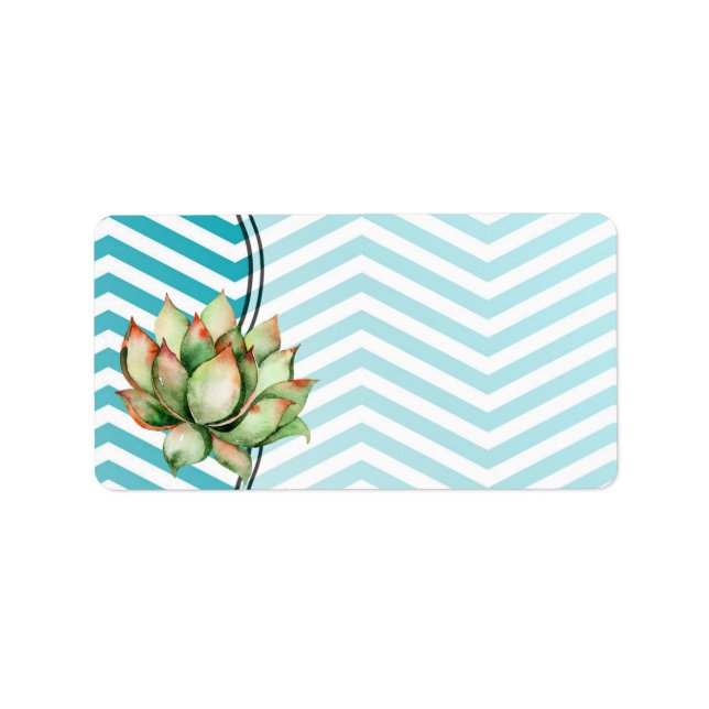 1.25"x2.75" Mailing Address Rose Boho Cacti Cactus Label (Front)