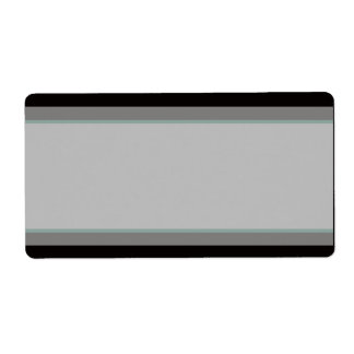1.25"x2.75" Mailing Address Teal & Black Damask
