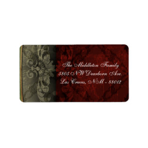 1.25"x2.75" Red XMAS Christmas Mailing Address Label