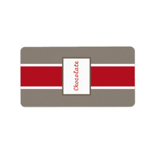 1.25" x 2.75" Hershey's Crimson Red Grey Bg White Label