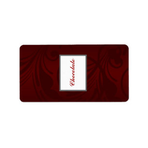 1.25" x 2.75" Hershey's Dark Maroon Grey Swirls Re Label