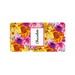 1.25" x 2.75" Hershey's Hawaiian Exotic Flowers Co Label