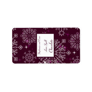 1.25" x 2.75" Hershey's Miniature Purple Stars Label