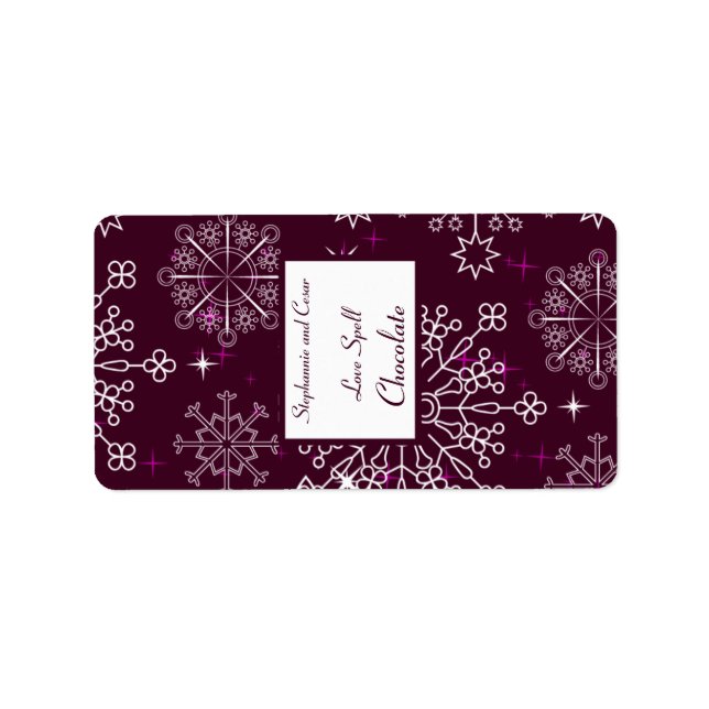 1.25" x 2.75" Hershey's Miniature Purple Stars Label (Front)