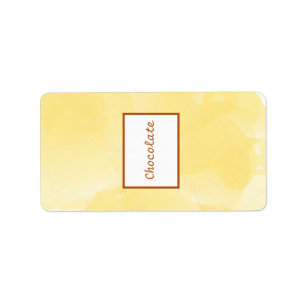 1.25" x 2.75" Hershey's Mustard Yellow Poppy Flowe Label