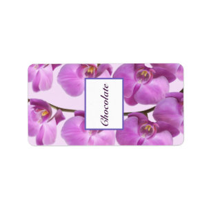 1.25" x 2.75" Hershey's Purple Orchids on Stem Label