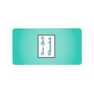 1.25" x 2.75" Hershey's Seahorse Anchor Turquoise Label