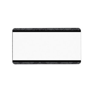 1.25" x 2.75" Mailing Address Black Grey Formal Go Label