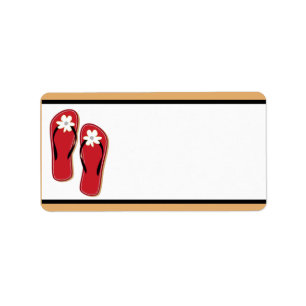 1.25" x 2.75" Mailing Address His/Hers Sandals On Label