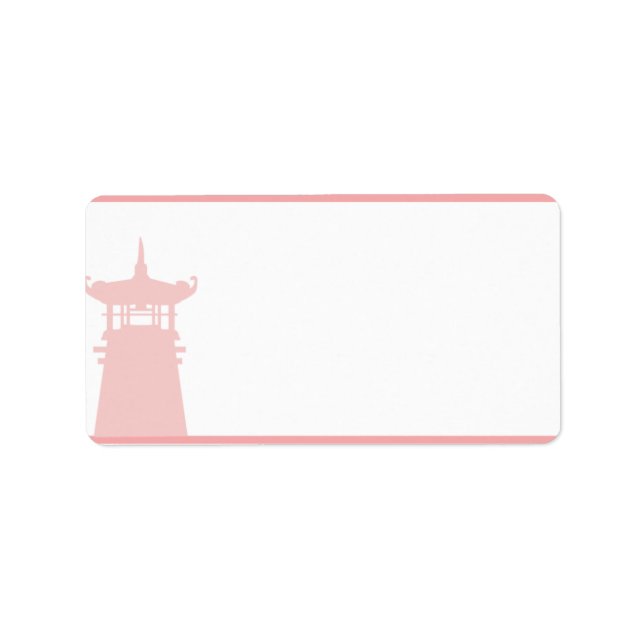 1.25" x 2.75" Mailing Address Oriental Garden Label (Front)