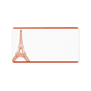 1.25" x 2.75" Mailing Address Paris Peach Label