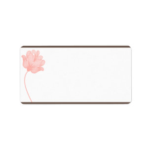 1.25" x 2.75" Mailing Address Spring Pink/Green Fl Label