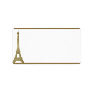 1.25" x 2.75" Mailing Address Vintage Paris Label