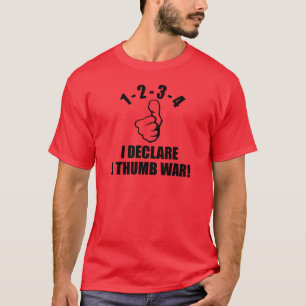 1-2-3-4 I Declare a Thumb War Funny Retro Game T-Shirt