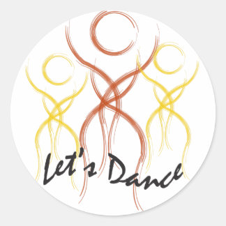 1 2 3 Let's Dance Classic Round Sticker