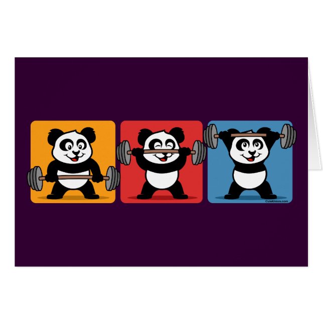1-2-3 Weightlifting Panda (Front Horizontal)