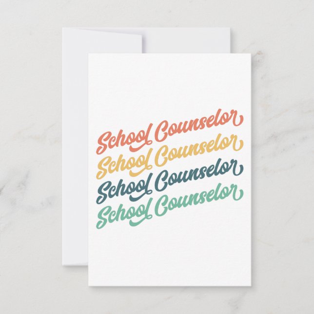 1/2- Back To School Vintage School Counsellor Thank You Card (Front)