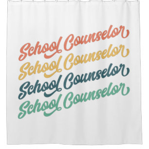 1/2- Back To School Vintage School Counselor Shower Curtain