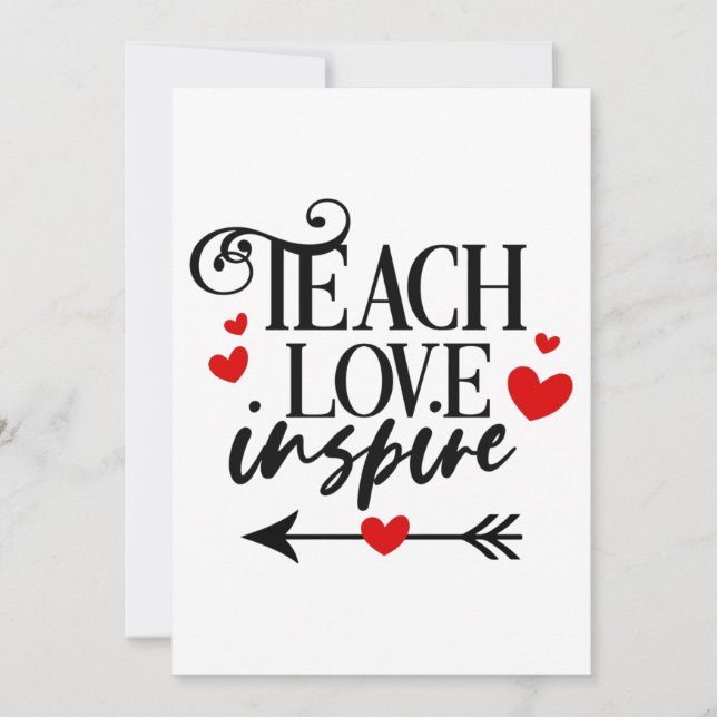 1/2 Teach Love Inspire Shirt kindergarten teachers Invitation (Front)