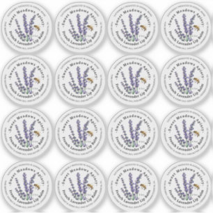1.33" Lip Balm 0.5 oz Metal Container Lid Label