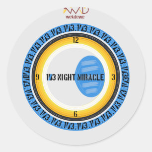 1/3 night miracle Sticker