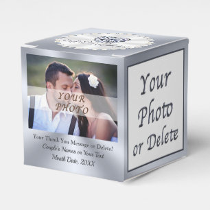 1 - 3 Photos Silver, Small Favour Boxes for Weddin