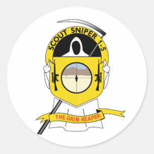 1-5-1 Scout Sniper Classic Round Sticker