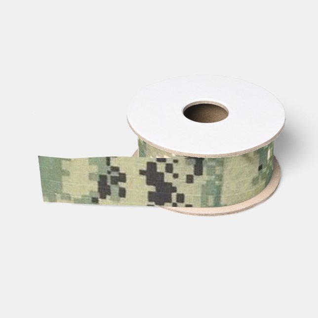1.5" Grosgrain Ribbon Navy Type III Three Digital (Spool)